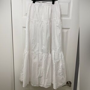 {SOLD} Aritzia Sunday Best White Cotton Tiered Maxi Skirt | Boho Summer | Size S